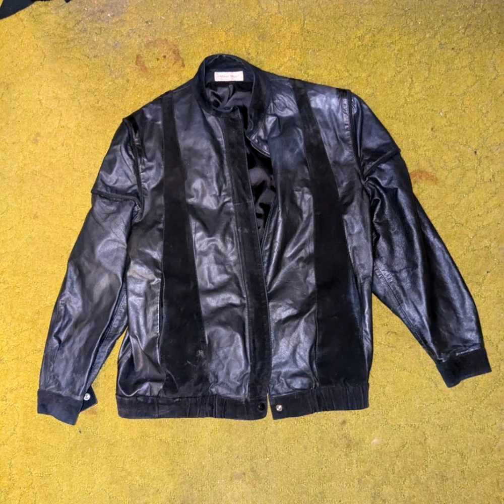 Vintage ‘90s Saks Fifth Avenue leather jacket | women’s black leather